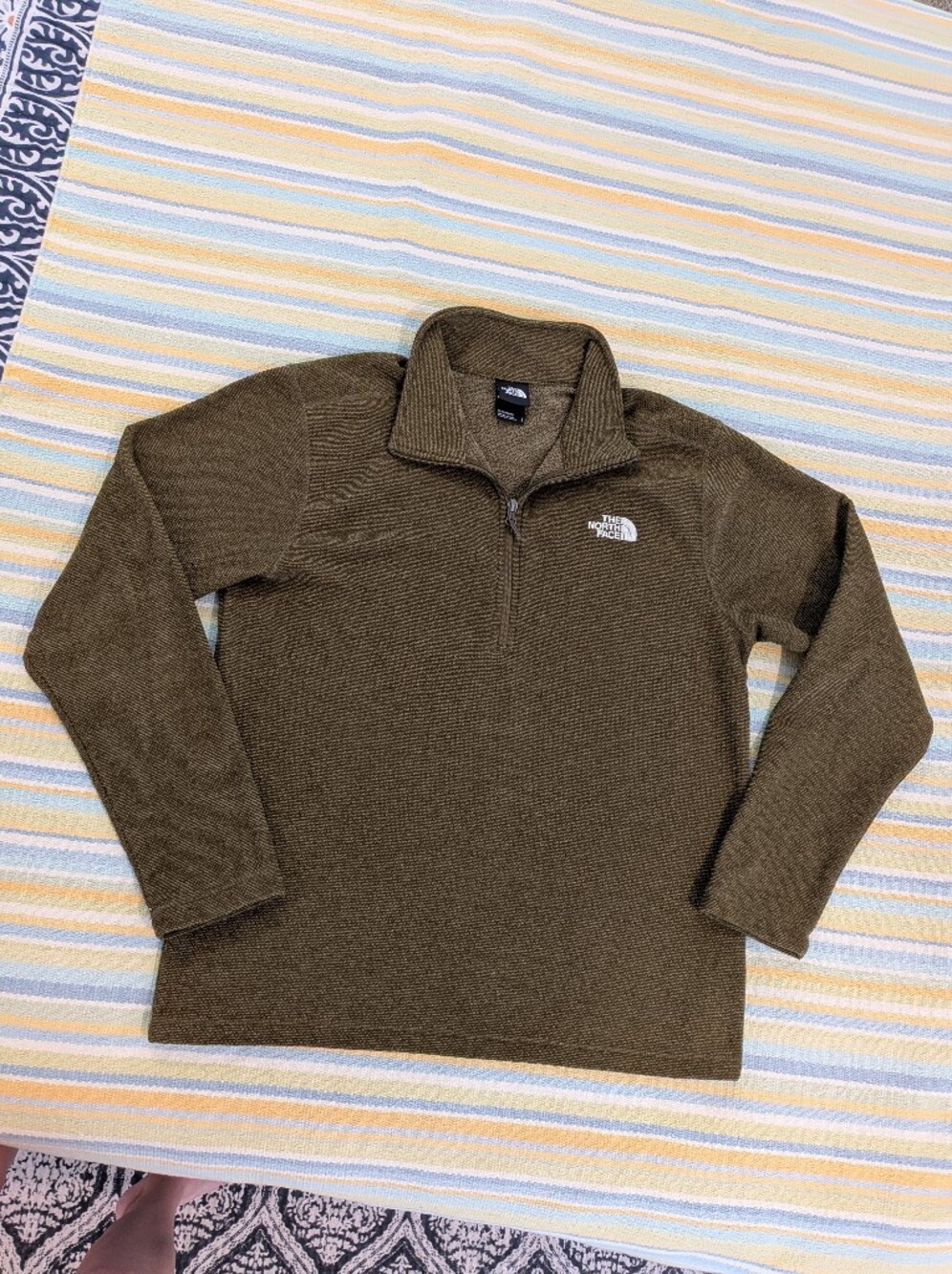 ⭐ Men's North Face Fleece Lined 1/4 Zip Pullover Size Large